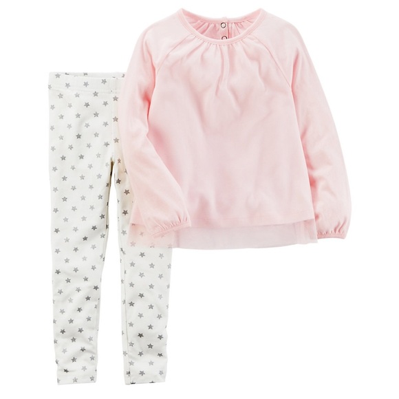 Carter’s Tulle Top and Star Leggings Set Sz 2T - Picture 1 of 8